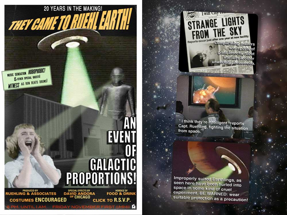 They Came To Ruehl The Earth event poster